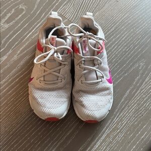 Nike White and Pink Athletic Shoes